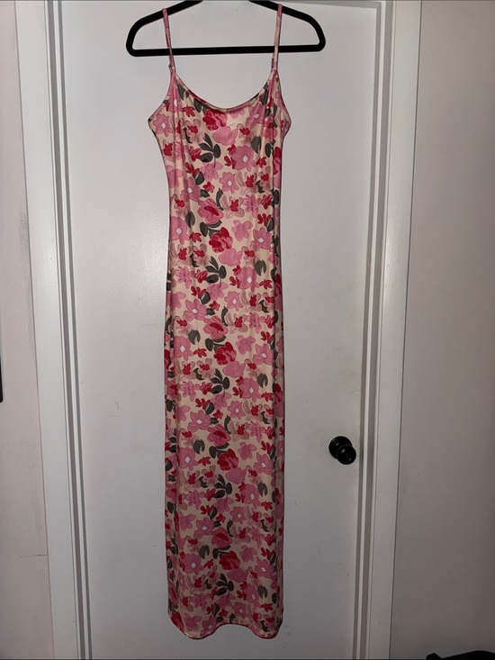 Dresses & Skirts - Floral Pink Slip Maxi Dress
